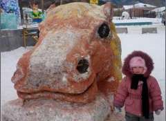 Цементники Каменска победили в конкурсе снежных фигур