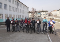 В Кабанском районе прошли соревнования юных велосипедистов