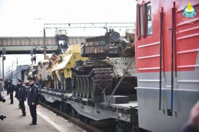 В Улан-Удэ прибыл поезд с военно-патриотической акцией «Сирийский перелом»